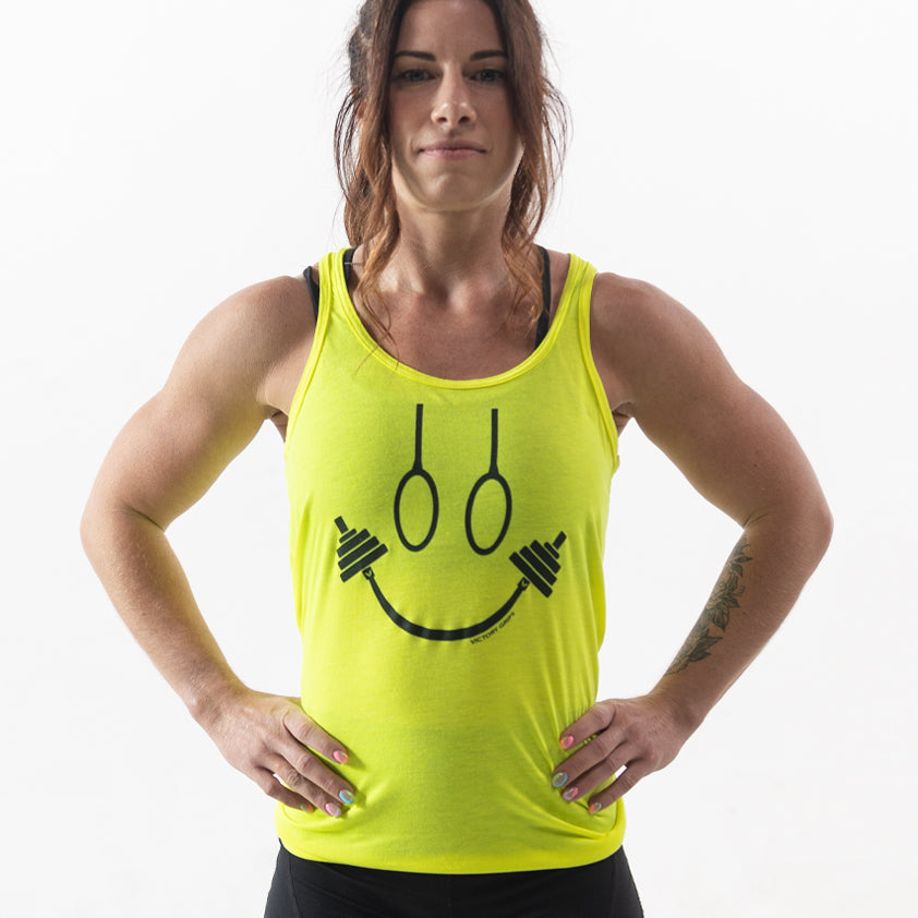 Bright yellow tank top womens best sale